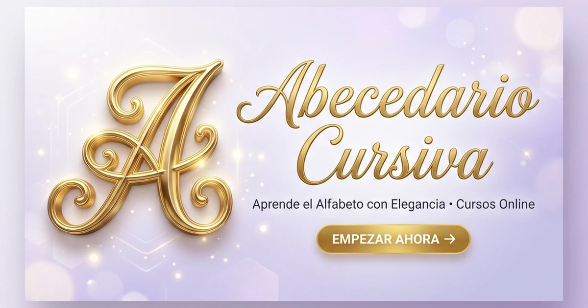 Abecedario Cursiva - Generador y plantilla de letras